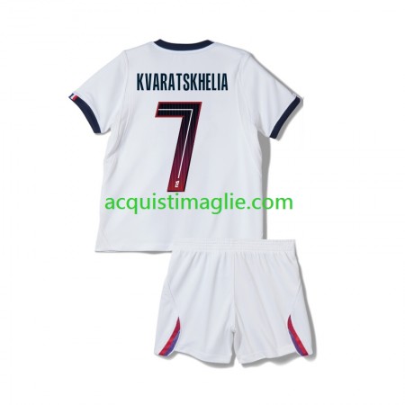 Divisa di Calcio Paris Saint Germain Khvicha Kvaratskhelia 7 Bambino Trasferta 2026/2027